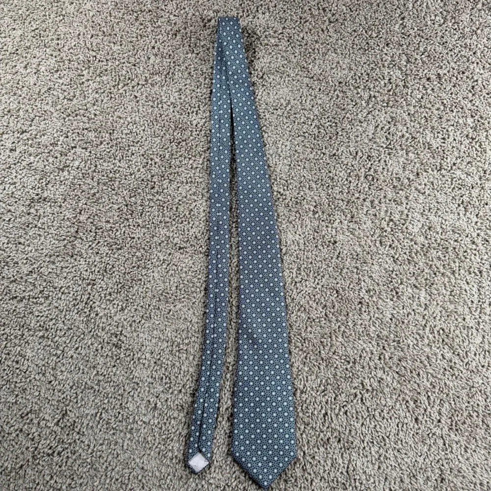 Christian Dior Silk neck Tie vintage Woven Italy USA preppy luxury logo black